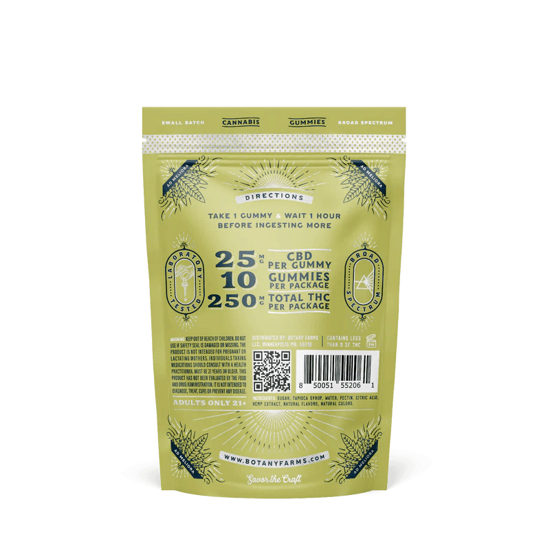 Botany Farms CBD Gummies 250mg - Smokeless - Vape THC CBD