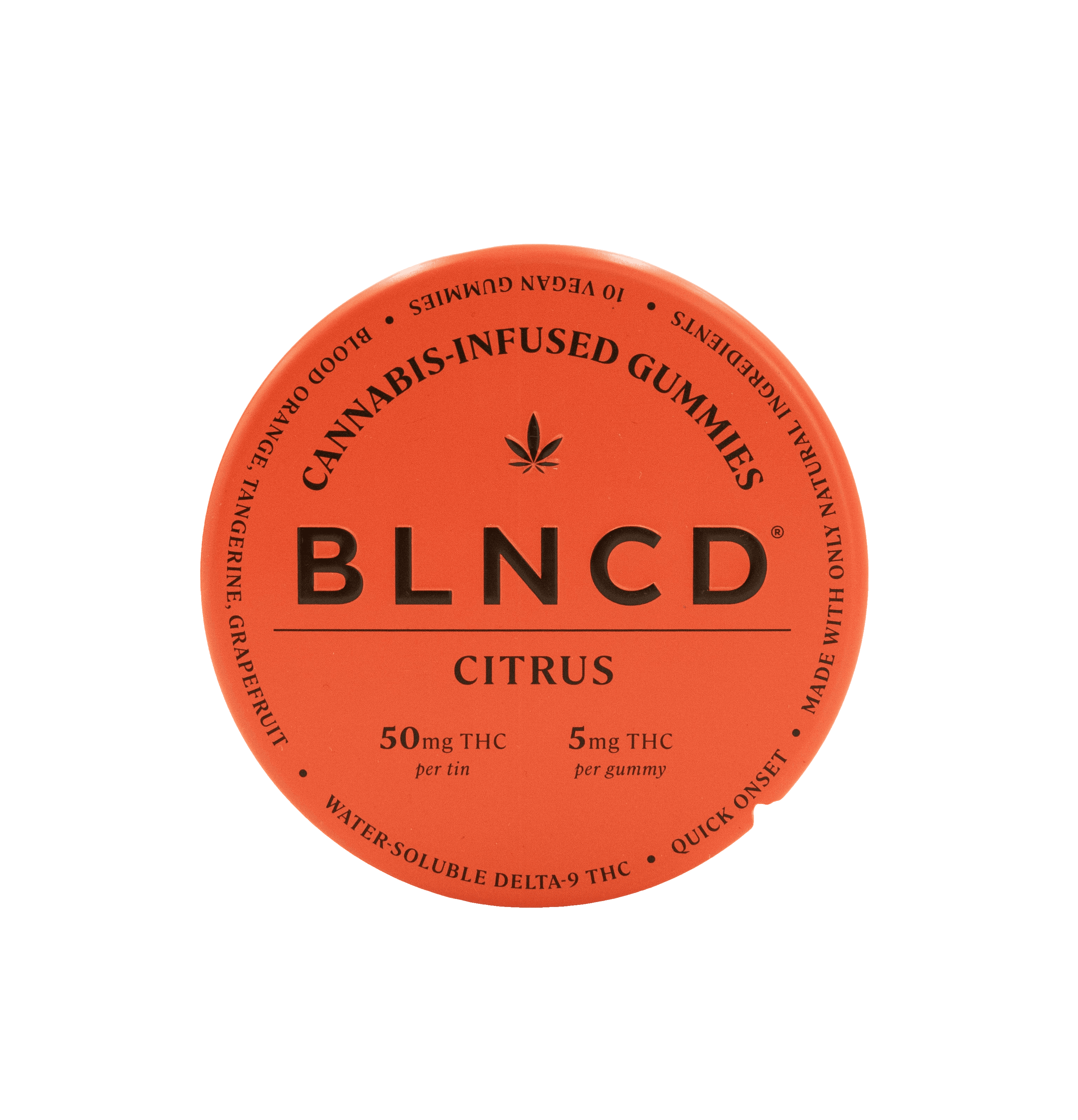 BLNCD - Delta 9 Water Soluble Gummies Citrus 10ct 50mg - Smokeless - Vape and CBD