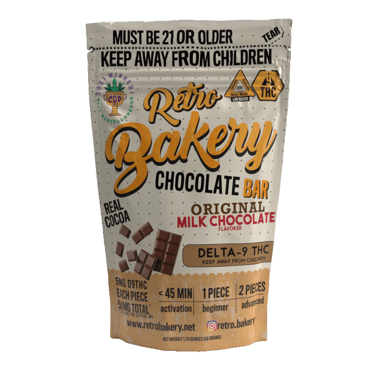 Retro Bakery Chocolate Bar 50mg - Smokeless - Vape and CBD