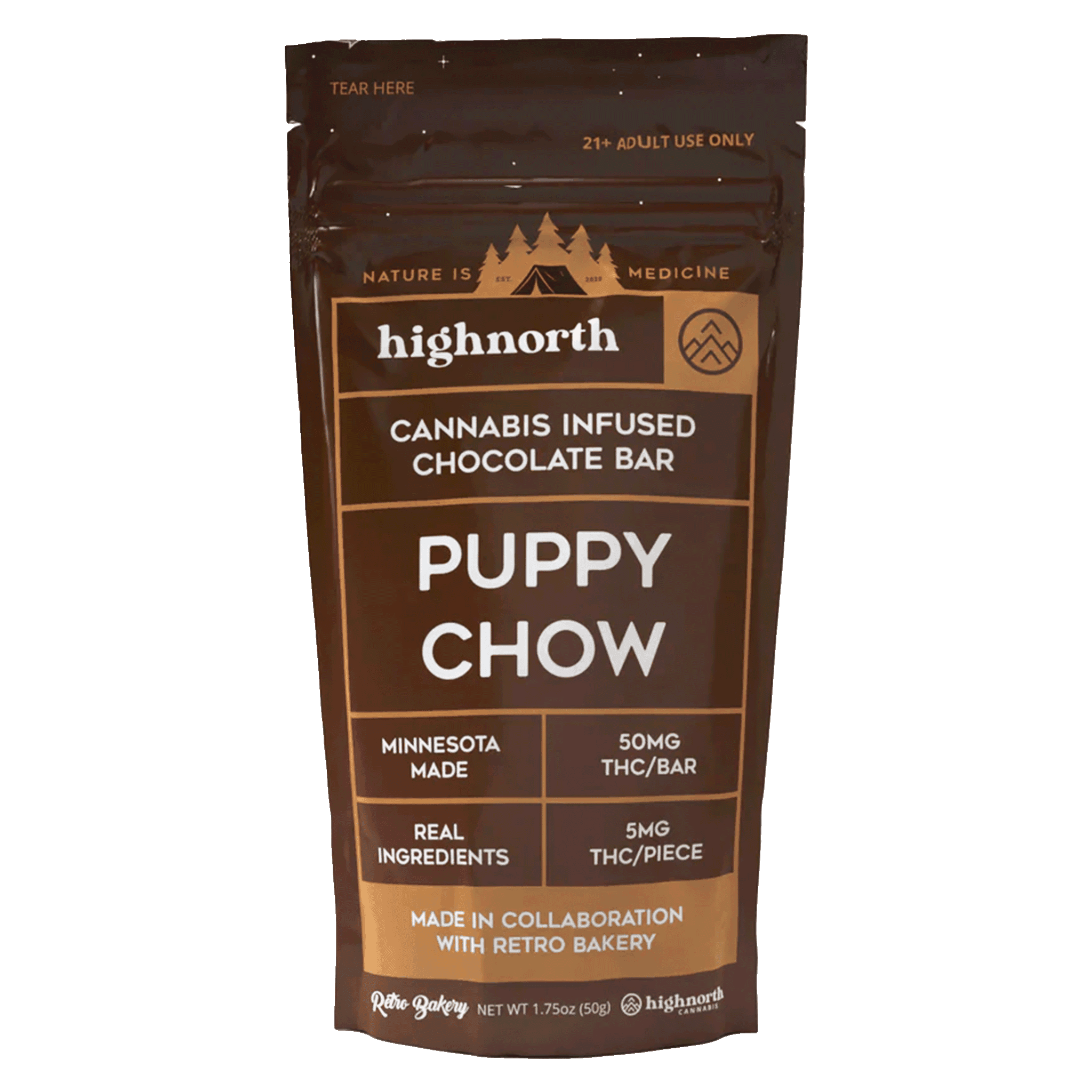 Retro Bakery THC Peanut Butter Puppy Chow Bar 50mg - Smokeless - Vape THC CBD