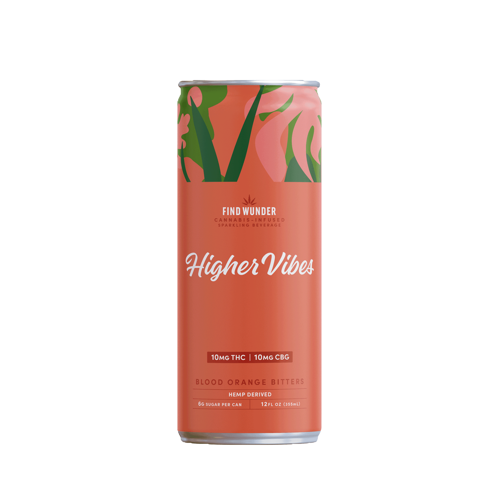 Wunder Higher Vibes Blood Orange Bitters THC Seltzer 10mg - Smokeless - Vape THC CBD