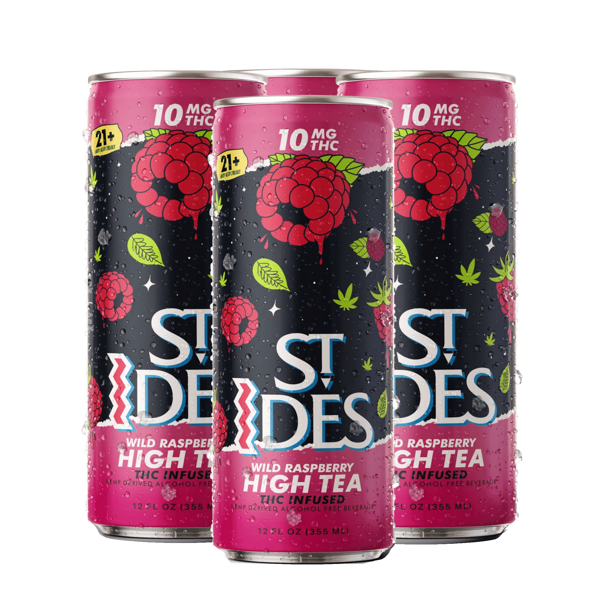 St Ides Wild Raspberry High Tea - 10mg - Smokeless - Vape THC CBD
