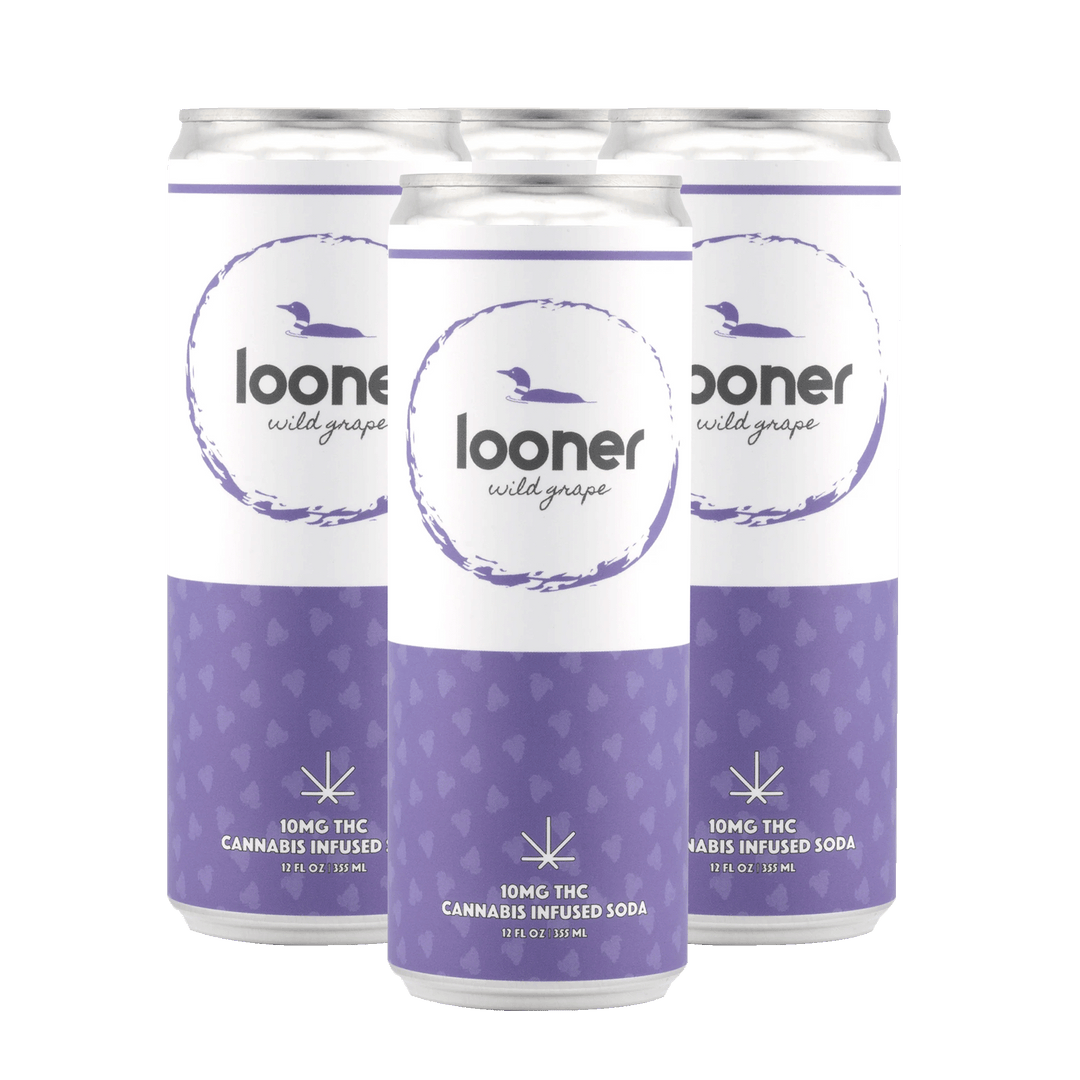 Looner Delta 9 Soda - Wild Grape 10mg - Smokeless - Vape THC CBD