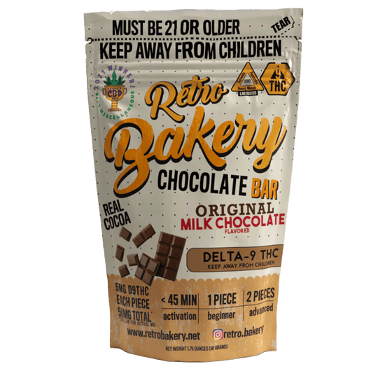 Retro Bakery Chocolate Bar 50mg - Smokeless - Vape THC CBD