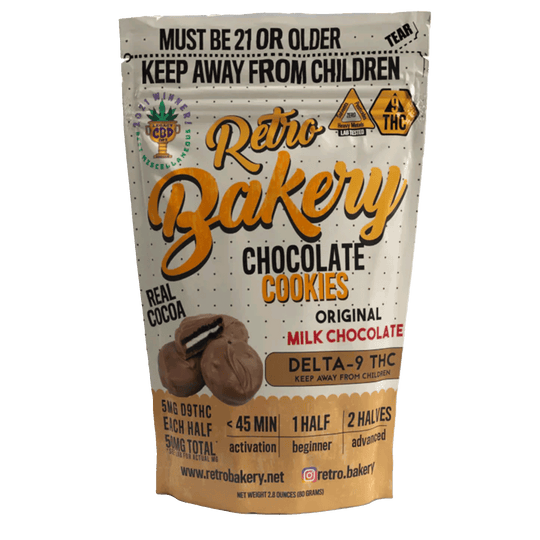 Retro Bakery Chocolate-Covered Cookies 50mg - Smokeless - Vape THC CBD