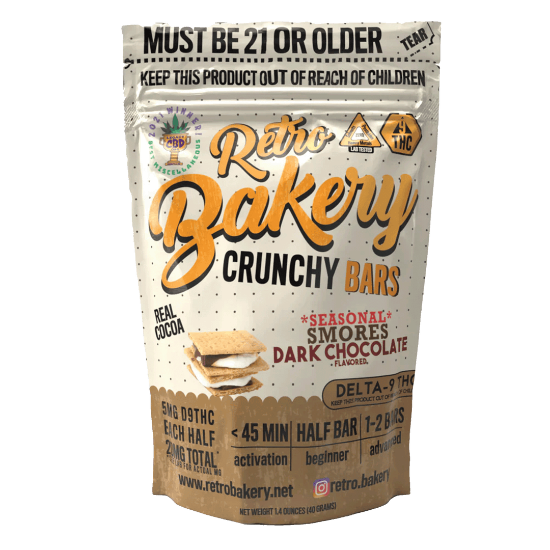 Retro Bakery THC Crunchy Bar 20mg - Smokeless - Vape THC CBD